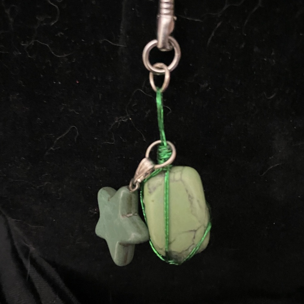 Hand Wrapped Crystal Keychain NWOT